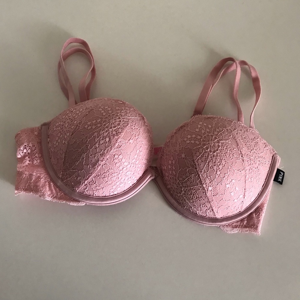 PINK Victoria secret light pink lace multi-way bra - Picture 2 of 6